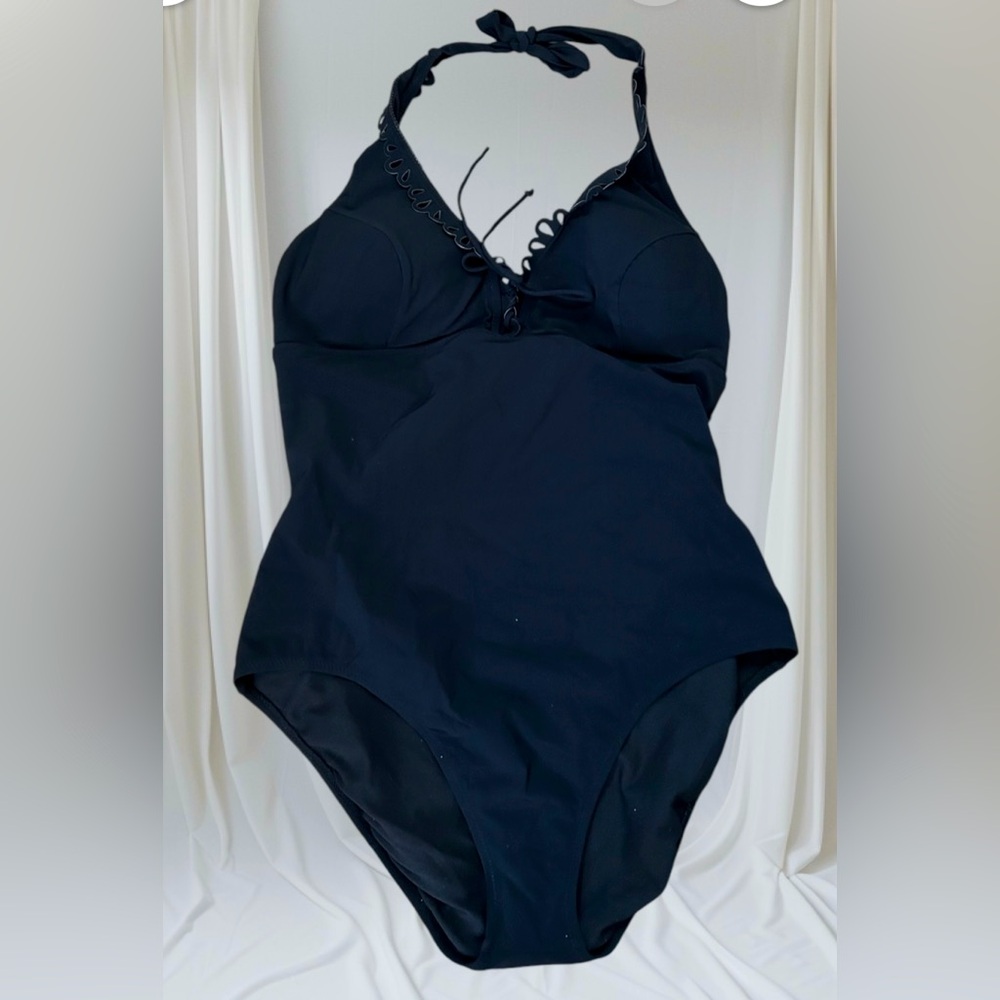 One piece halter bathing suit